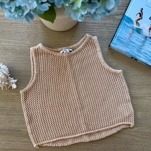 O’Neil Knit Sleeveless Cropped Tank Top - Beige